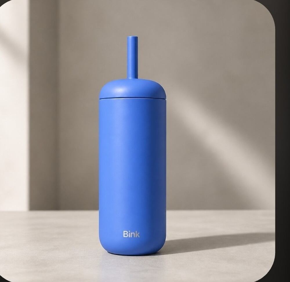 21 Oz Bink Water Bottle With straw
